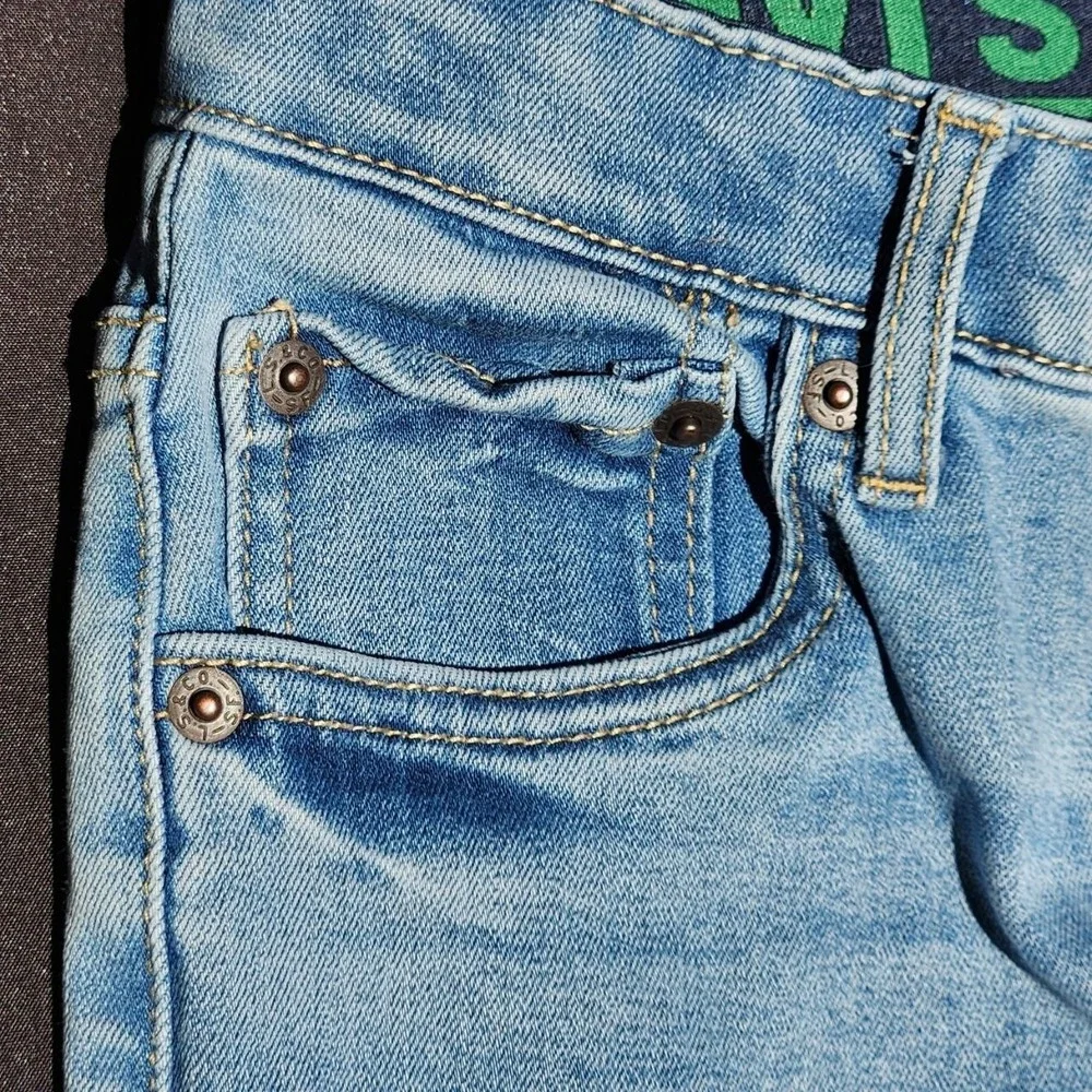 Levi's 511 Boys Size 14 Skinny Slim Fit Light Wash Blue Denim Jeans Pockets